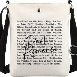 Elegant Water-Resistant Crossbody Bag for Smutty Book Lovers - Adjustable Strap